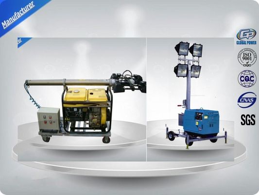 China Bau-drücken bewegliche Lichtmast-Hochleistung mit LED-Beleuchtung, von Hand ein fournisseur