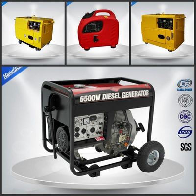Luftgekühlter tragbarer Generator-Dieselsatz 1,5 Kilowatt/KVA mit Rad-Elektrostarter fournisseur