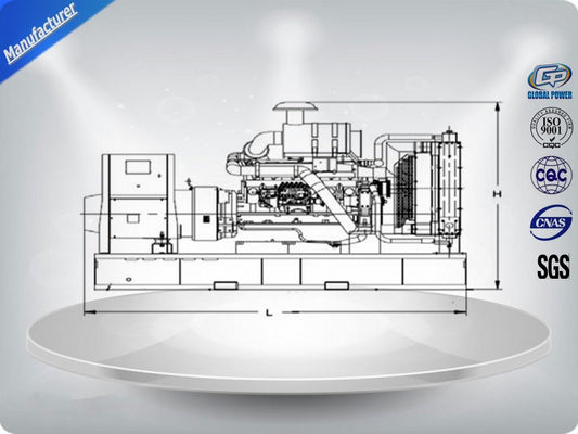 3 Phasen 4 verdrahtet schalldichtes Dieselaggregat 250 KVA 50HZ Perkins hoch leistungsfähig fournisseur